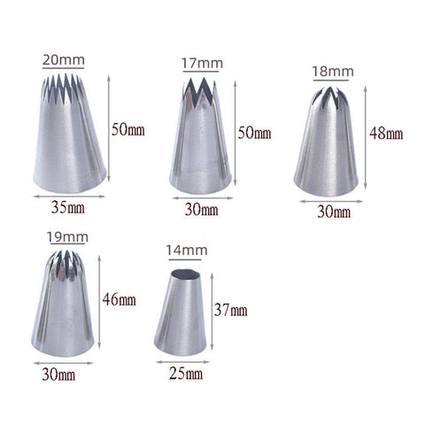 Large Metal Cake Cream Decoration Tips Pastry Tools-HA01195-Veeddydropshipping