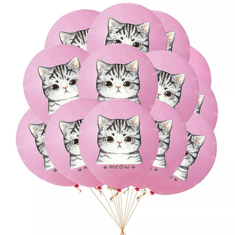 Cute Pet Cat Latex Balloons Birthday Party Decorat-HA00636-Veeddydropshipping