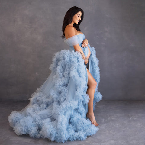Prom Dresses Pregnant Women Tiered Ruffles-WF01512-Veeddydropshipping