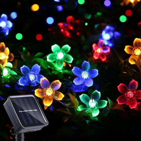 12m 50 Flower Waterproof Solar Led Light Outdoor Christmas-TI00843-Veeddydropshipping