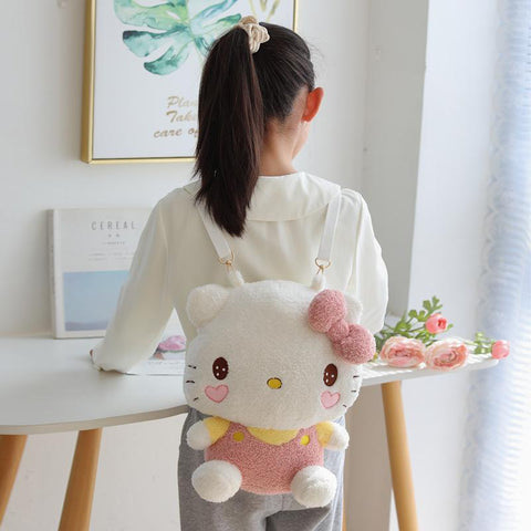 Kawaii Kitten Plush Backpacks Cute Stuffed Pink Purple Cartoon-TB00091-Veeddydropshipping