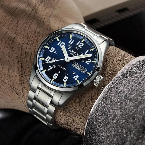 Quartz Watches Luminous Hands Waterproof Stainess Steel Men-JW00655-Veeddydropshipping