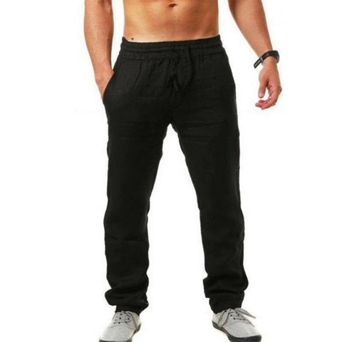Solid Color Male Breathable Trousers Waist Loose-MF00352-Veeddydropshipping