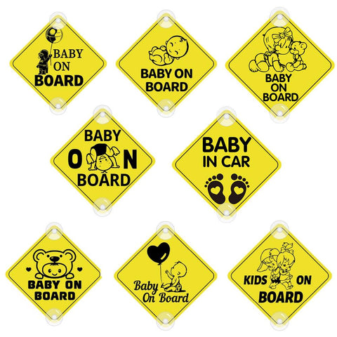 Type Stickers for Car Styling Kids in Car Safety Warning Yellow Decals-AM00826-Veeddydropshipping
