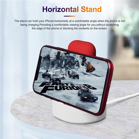 3 In 1 Phone Watch Earphone Silicone Charging Stand Holder for I Phone-PA00077-Veeddydropshipping