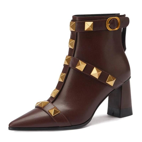 short boots autumn winter fashion pointed toe women-BS00920-Veeddydropshipping