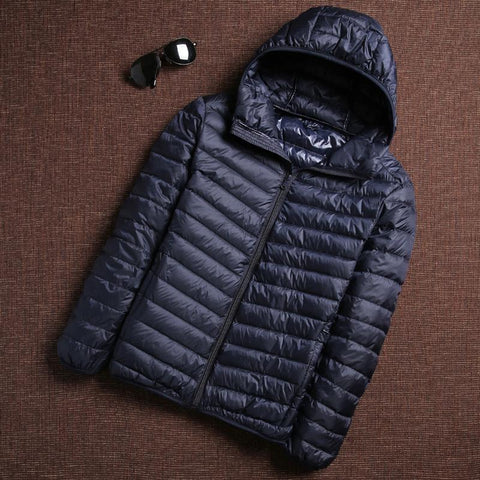 Light Duck Down Jacket Mens Korean Streetwear Feather-MF01235-Veeddydropshipping