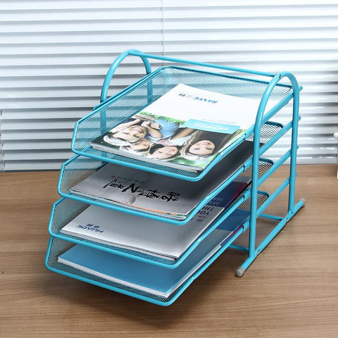 Assembled Hollow Magazine Holder Office Desk-HA01620-Veeddydropshipping