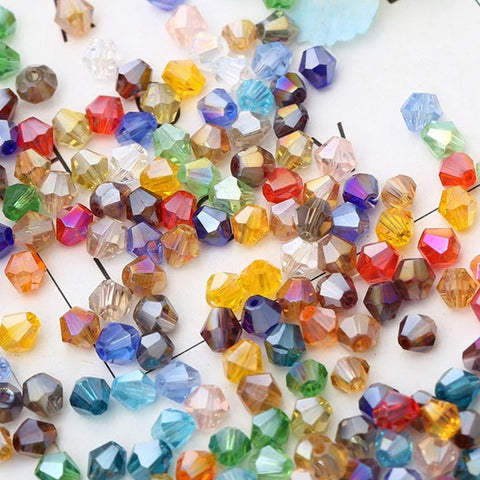 Plated Faceted Crystal Glass Loose Beads Colors For Jewelry DIY-JW01544-Veeddydropshipping