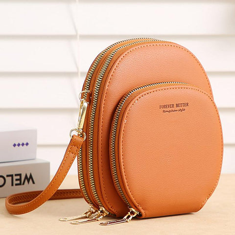 Crossbody Bag PU Female Large Capacity Mobile Phone Bag-BS00136-Veeddydropshipping