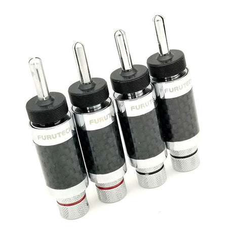 1pair   Hohe-ende hallo-fi furutech cf 202 (r) rhodium-berzogene carbon faser -CE00172-Veeddydropshipping