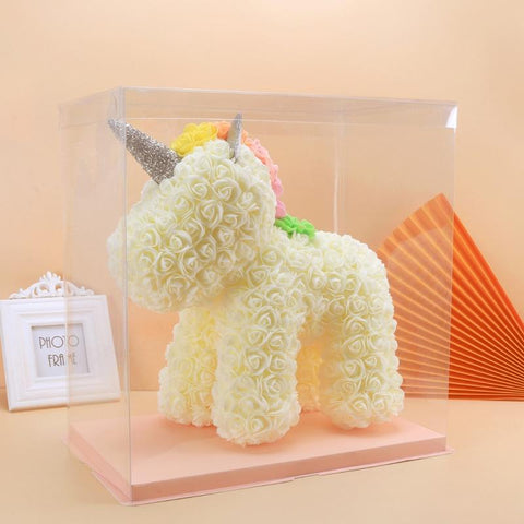 Eternal Unicorn Artificial Flower Wings Crown-HA00768-Veeddydropshipping