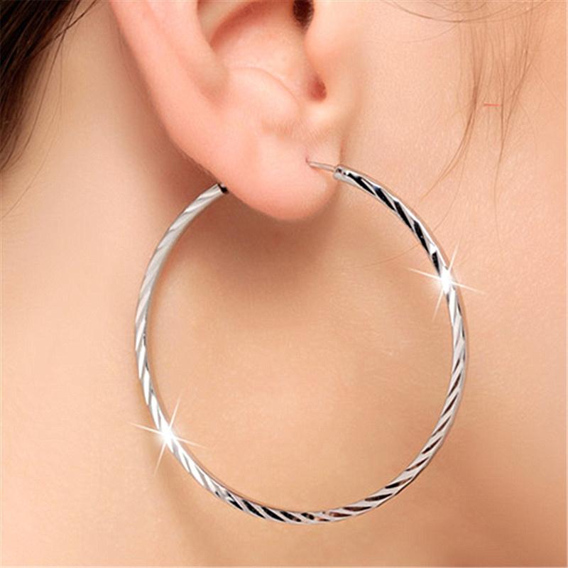 925 Sterling Silver Earrings Round Car Flower Earrings For Women-JW00041-Veeddydropshipping
