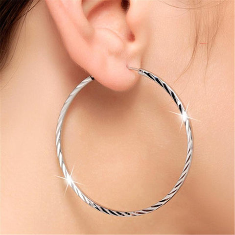 925 Sterling Silver Earrings Round Car Flower Earrings For Women-JW00041-Veeddydropshipping