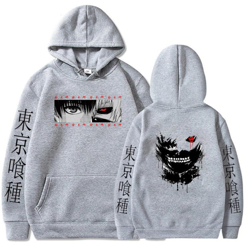 Anime Hoodie Men's Tokyo ghoul Hoodie Men's Casual Loose Print-Veeddydropshipping