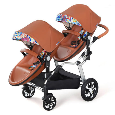 Free Shipping 3in1 Luxury Twin Baby Stroller High Landscape-TB00392-Veeddydropshipping