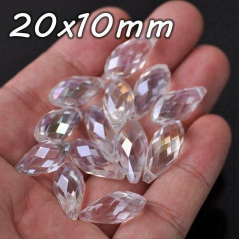 Faceted Crystal Glass Pendant Drops Loose Beads for Making DIY-JW01516-Veeddydropshipping