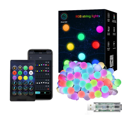 WS2812B Colorful LED Round Ball String Light WS2812 Addressable Individually-TI00909-Veeddydropshipping