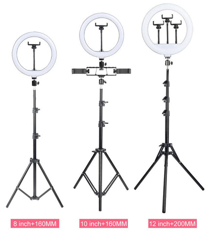 Christma Gift 10 12 14 Inch Dimmable LED Selfie Ring Light with Stand without Tripod -CE00323-Veeddydropshipping
