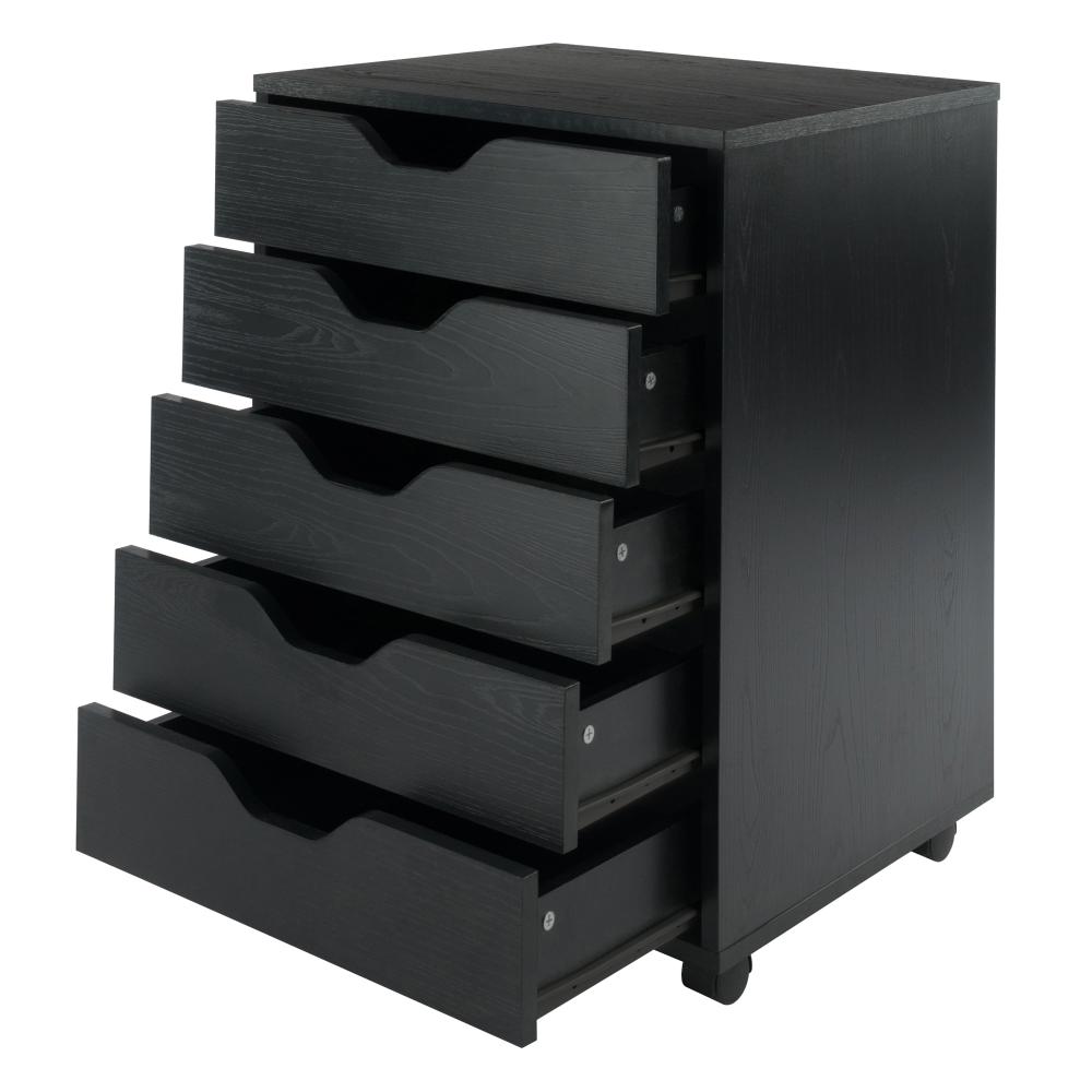 Wood Halifax 5-Drawer Mobile Cabinet-HA01615-Veeddydropshipping