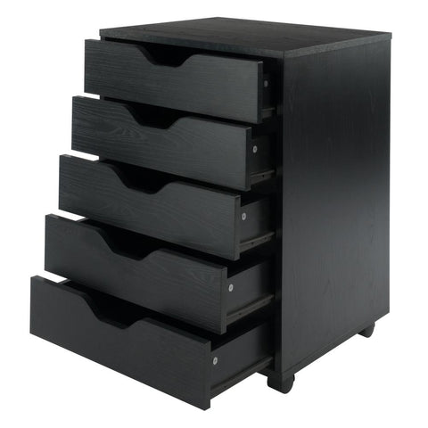 Wood Halifax 5-Drawer Mobile Cabinet-HA01615-Veeddydropshipping