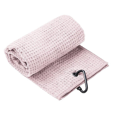 Golf Towel Waffle Pattern Cotton With Carabiner Cleaning Towels Microfiber Hook -OS00199-Veeddydropshipping