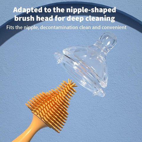 1/2/3pcs Silicone Brush for Bottles 360 Degree Rotation Baby Bottle Pacifier-TB00719-Veeddydropshipping
