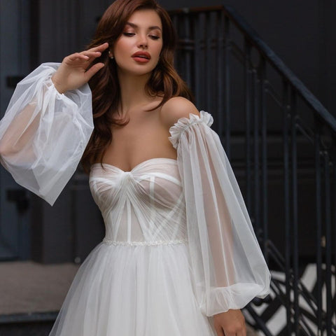 Wedding Sleeves Women Long Shrugs-WF01431-Veeddydropshipping