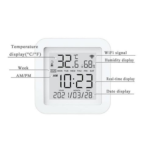 TH08 Tuya Smart Temperature Humidity Sensor APP Remote-TI01044-Veeddydropshipping