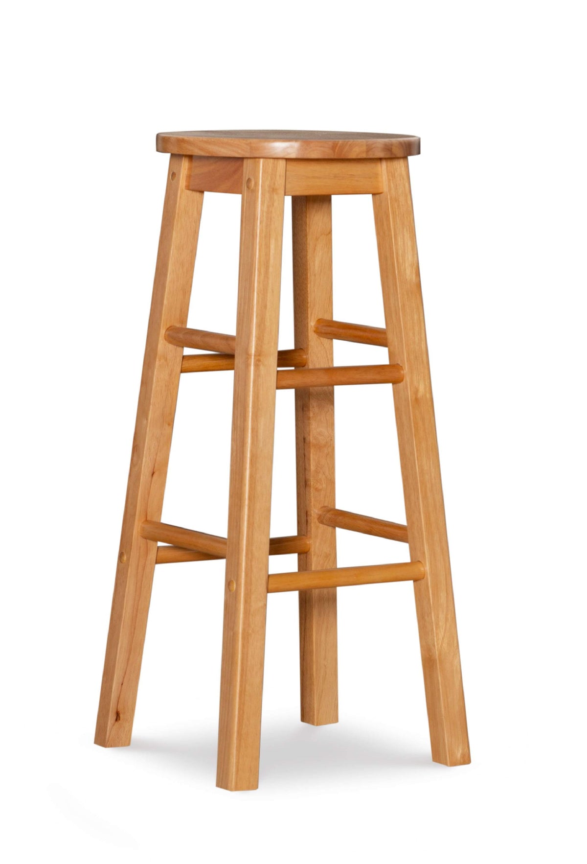 Round Solid Wood Bar Stool-HA01727-Veeddydropshipping