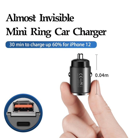 Remax 30W PD Car Charger QC 4.0 QC 3.0Type-C-PA01130-Veeddydropshipping