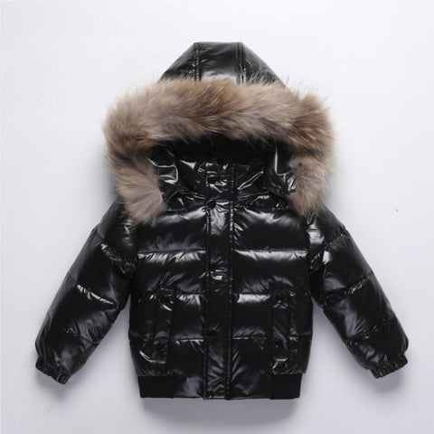 2023 Winter Down Jacket For Girl Real Fur Waterproof Shiny-TB01192-Veeddydropshipping