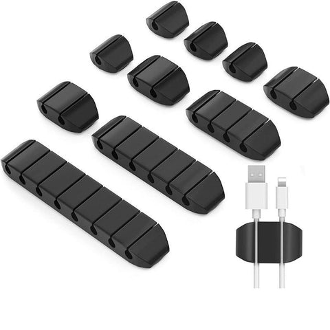 STONEGO Cable Organizer Silicone USB Cable Winder Desktop Tidy Management Clips-PA00847-Veeddydropshipping