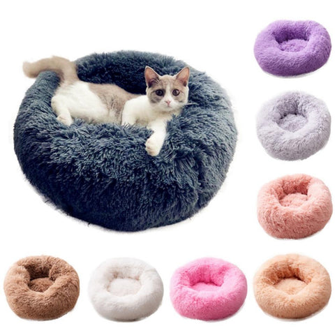 Cat Beds Round Comfy Calming Dog Bed-HA01408-Veeddydropshipping