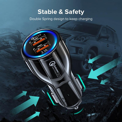 Dual USB Car Charger Adaptive Fast Adapter Micro USB-PA01186-Veeddydropshipping