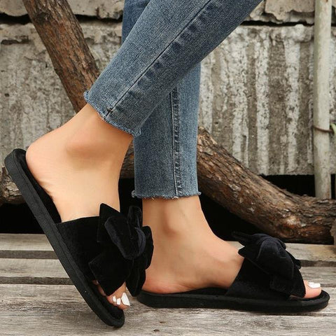 Faux Fur Floor Shoes Indoor Ladies Warm Home Slippers-BS01144-Veeddydropshipping