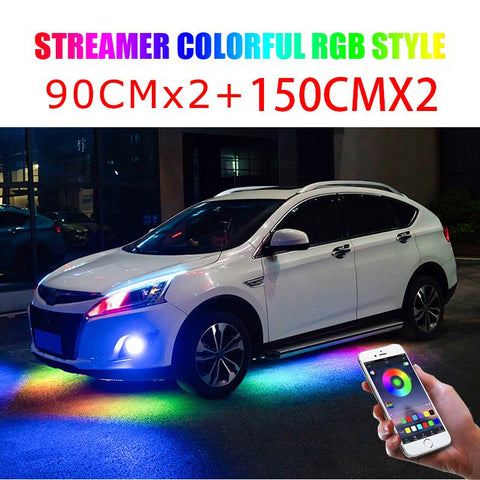 Car Underglow Neon Accent LED Strip Lights App Control RGB Auto-AM00536-Veeddydropshipping