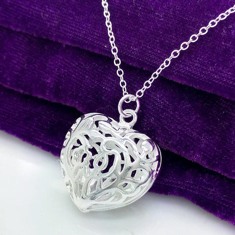 925 sterling Silver necklace earrings Jewelry set  -JW00197-Veeddydropshipping
