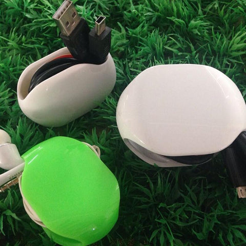 Data Cable Earphone Storage Mobile Phone  Automatic Data Cable Earphone Storage Take-Up Hub Digital-PA00905-Veeddydropshipping