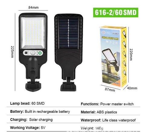 LED Solar Lamp Outdoor Waterproof Motion Sensor Wall Lamp with 3 Modes-TI00804-Veeddydropshipping