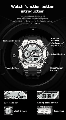 Waterproof Wristwatch Quartz Clock Sport Watch  Men -JW00654-Veeddydropshipping