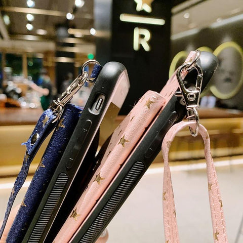 Crossbody Necklace Strap Luxury Star Wallet Case for Huawei Mate30 Mate20-PA00293-Veeddydropshipping