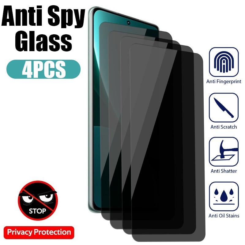 4PCS Privacy Screen Protector For Xiaomi Poco X5 X4 X3 M4 M3 Pro 5G F4 F3-PA00585-Veeddydropshipping