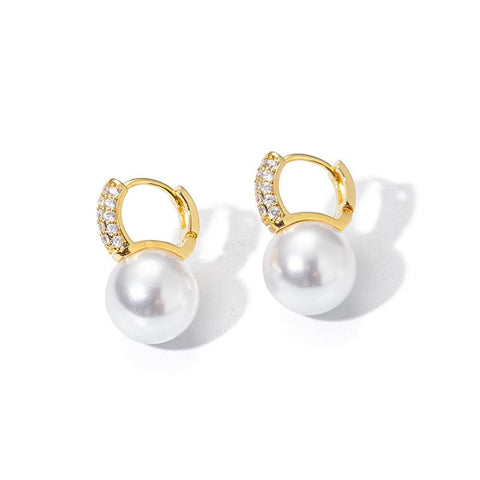 Fashion Pearl Earrings Jewelry Zircon Drop Earrings for Women -JW01437-Veeddydropshipping