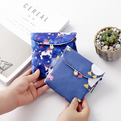 Women Small Cosmetic Bag Set Zipper Girls Mini Sanitary Napkins Makeup Lipstick Travel-PA00917-Veeddydropshipping