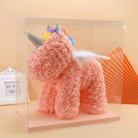 Eternal Unicorn Artificial Flower Wings Crown-HA00768-Veeddydropshipping