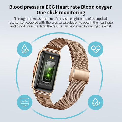 Smart Watch Women Full Touch Screen Bluetooth Call IP67 Waterproof Ladies-CE00547-Veeddydropshipping