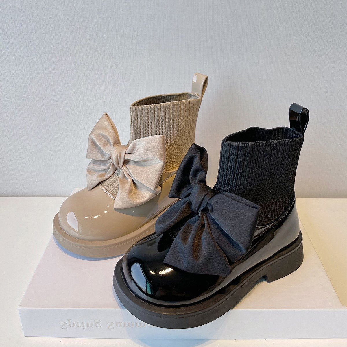 Children Girls Baby Fur Boots Autumn Leather Shoes-TB00177-Veeddydropshipping