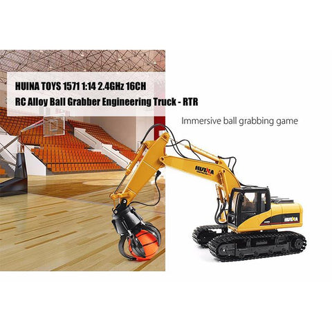 1:14 2.4G RC Alloy Ball Grabber Engineering Truck RTR 680-Degree Rotation/Movable-TB01449-Veeddydropshipping