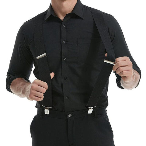 Suspenders for Men 5cm/2 Inch Wide X Back with 4 Strong-MF00855-Veeddydropshipping